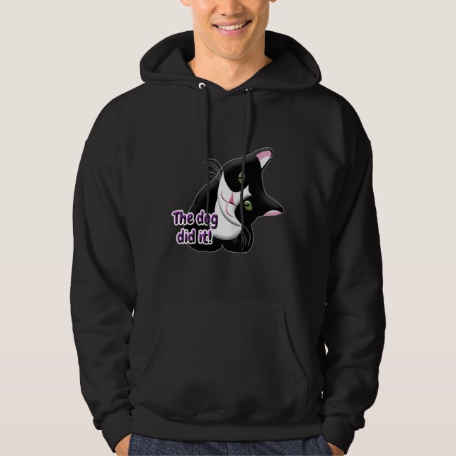 Moletom O cão fez isso, Cat (Frente)