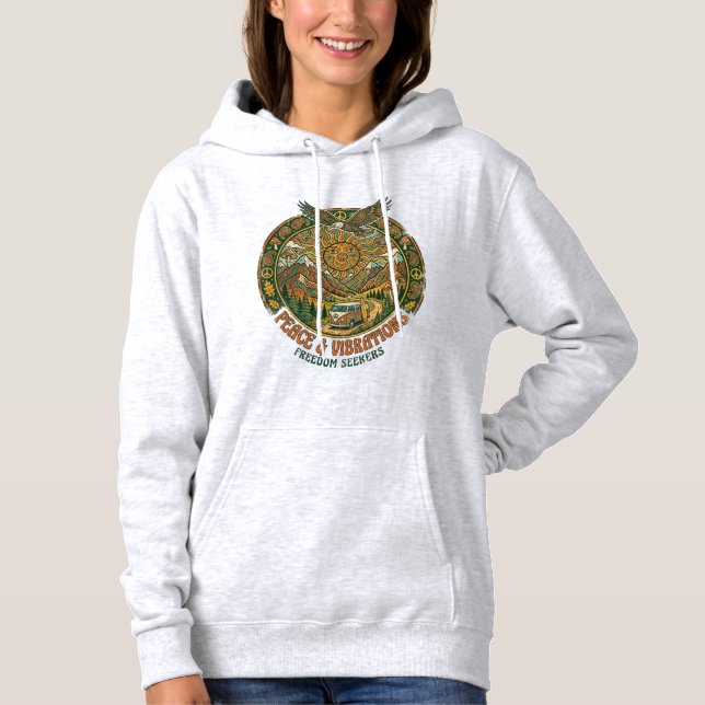 Moletom O Capuz Peace & Vibrations (Frente)
