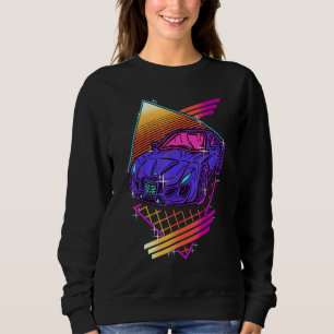 Moletom O Carro Esportivo Japonês, O Pastel Retro Vaporwav