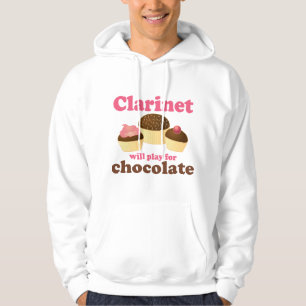 Moletom O clarinete engraçado funcionará para o chocolate