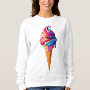 Moletom O clássico vibrante cone de sorvete da SlipperyJoe