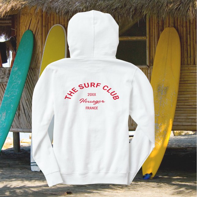 Moletom O Clube do Surf, surfista Red Crest Personalizada, (Criador carregado)