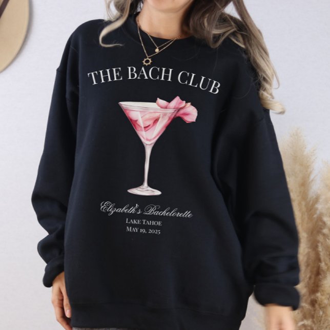 Moletom O Coquetel Rosa Bach Club Preto (The Bach Club Sweatshirt)