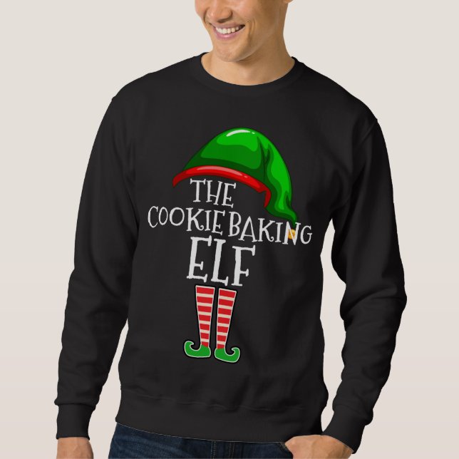 Moletom O Cristo Cookie Baking Elf Family Matching Group (Frente)