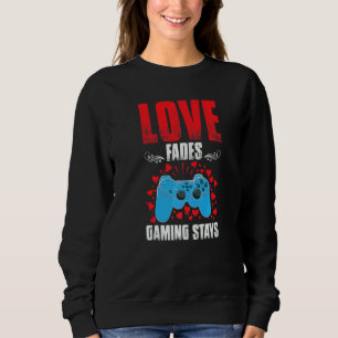 Moletom O Dia do Amor Anti-Valentim Fade Jogar Fica Jogado