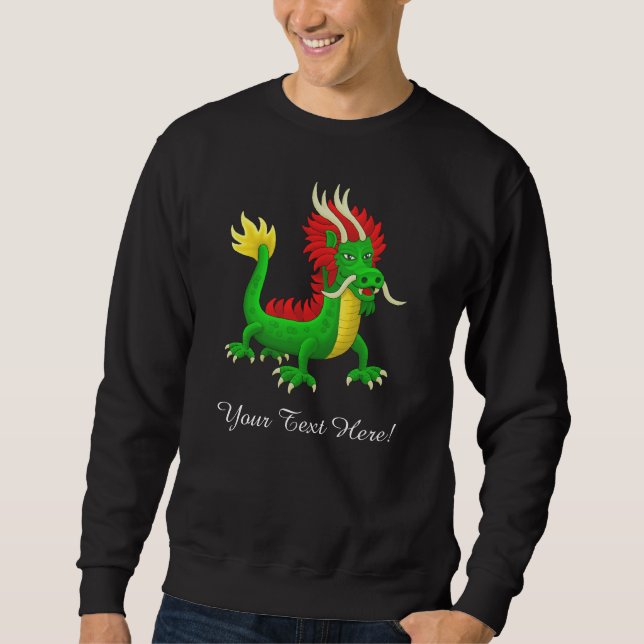 Moletom O dragão azuis moderno chinês (Frente)