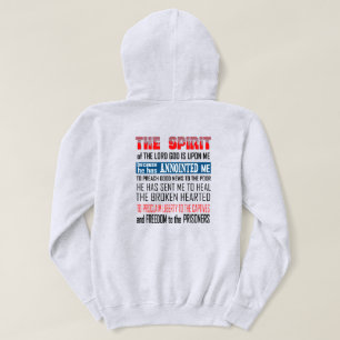 Moletom O Espírito Do Senhor Deus É Sobre Mim Cristão