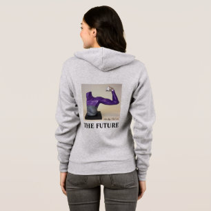 Moletom O FUTURO-cinza de capuz
