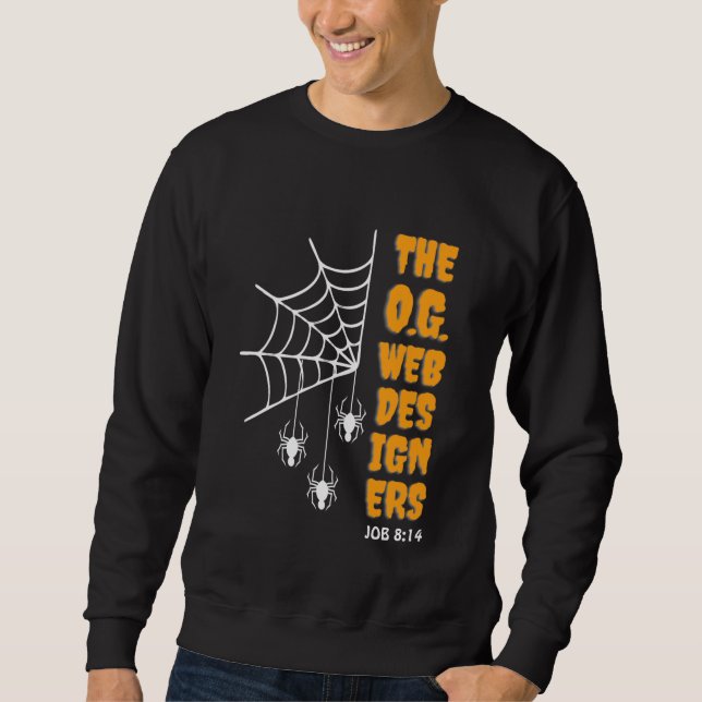 Moletom O.G. WEB DESIGNERS Spider Mens Christian Halloween (Frente)