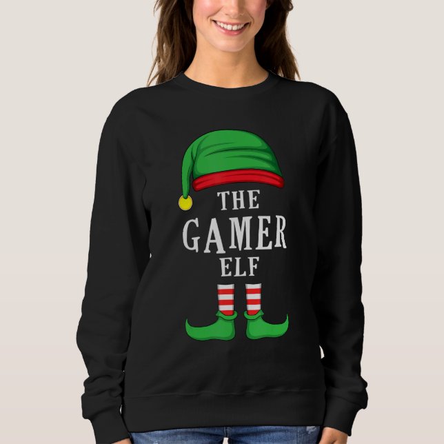 Moletom O Gamer Elf Christmas Family Mating Group Xmas (Frente)