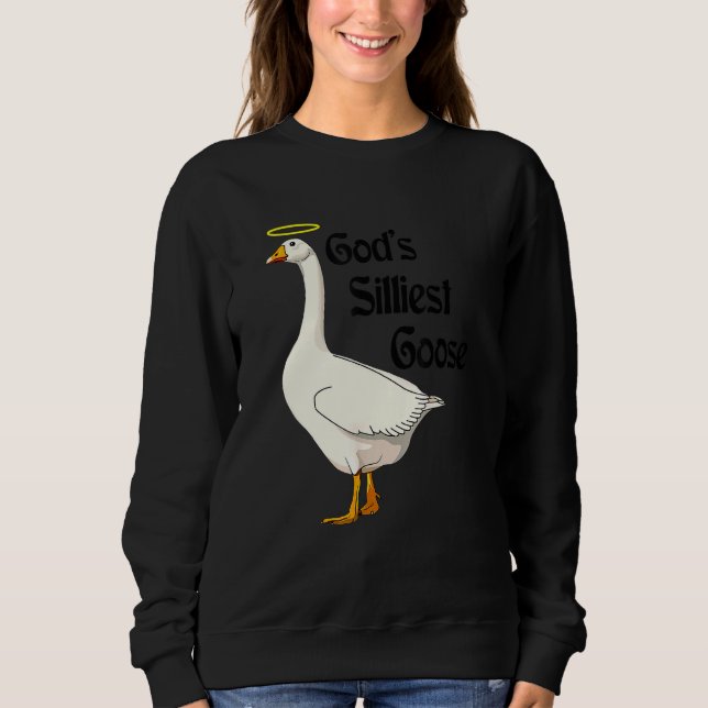 Moletom O ganso mais bobo de Deus   Pato   (Frente)