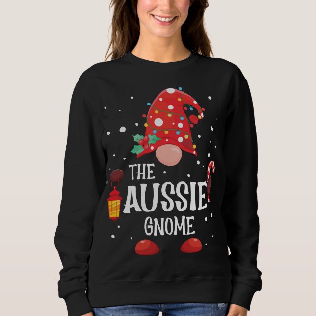 Moletom O Gnomo de Natal da Família Aussie Gnomo (Frente)