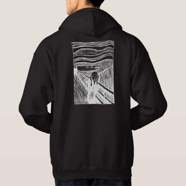Moletom O Grito de Edvard Munch – Arte de Linha Branca   (Verso)