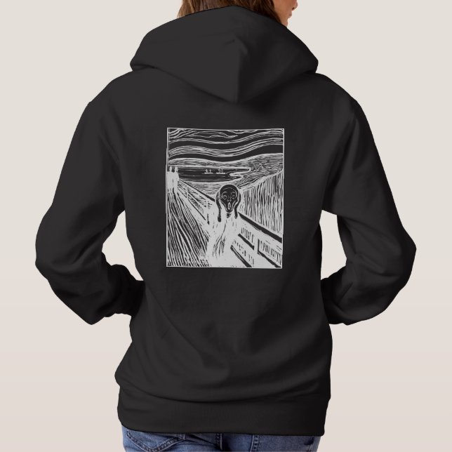 Moletom O Grito de Edvard Munch – Arte de Linha Branca (Verso)