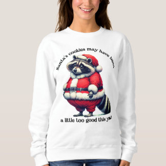 Moletom O guaxinim em terno de Papai noel gosta de curativ