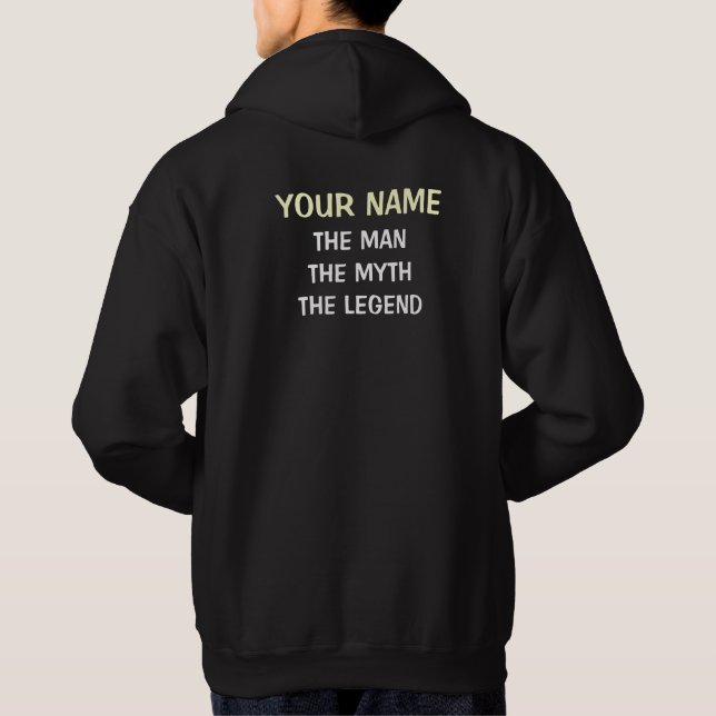 Moletom O homem o mito o hoodie da legenda para homens (Verso)
