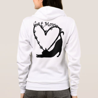 Moletom O Hoodie "Cat Mãe" perfeito com impressão atrás.