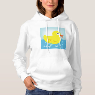 Moletom O Hoodie das mulheres de borracha amarelas do pato