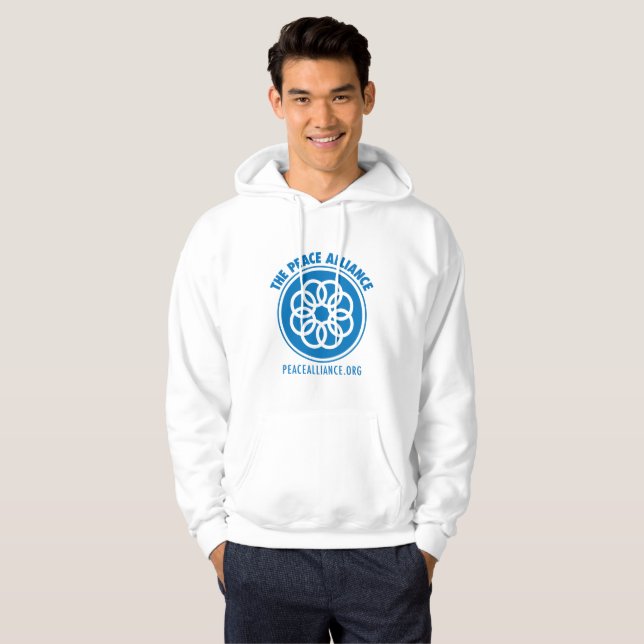 Moletom O Hoodie dos homens de Alliance da paz (Frente Completa)