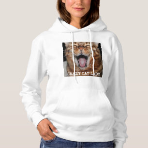 Moletom O Hoodie "SENHORA LOUCA das mulheres do gato de