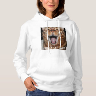Moletom O Hoodie "SENHORA LOUCA das mulheres do gato de