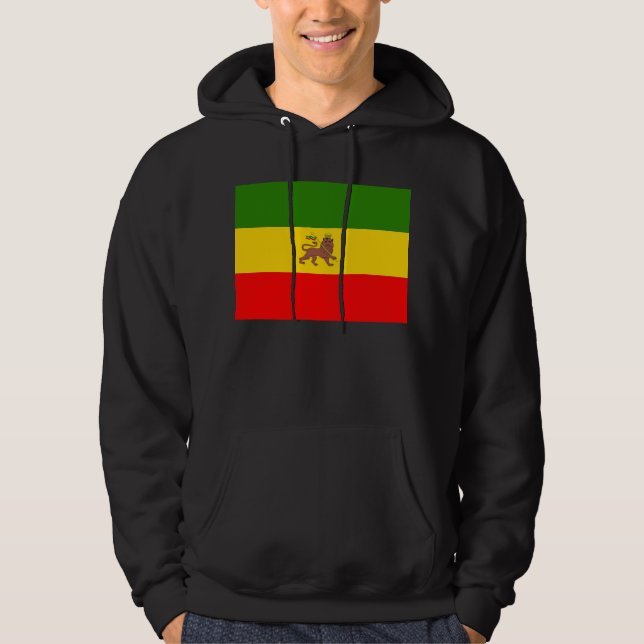 Moletom O leão da bandeira etíope imperial do Hoodie de (Frente)