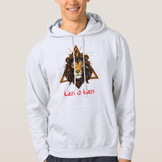 Moletom O Leão: Fúria do design de capuz da Besta (Frente)