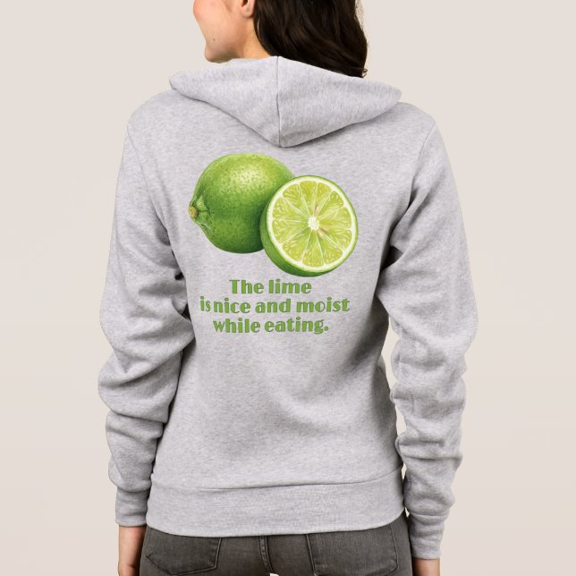Moletom O limão, fruta verde fresca e suculenta (Verso)
