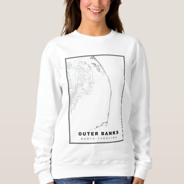 Moletom O Mapa dos Outer Banks (Frente)