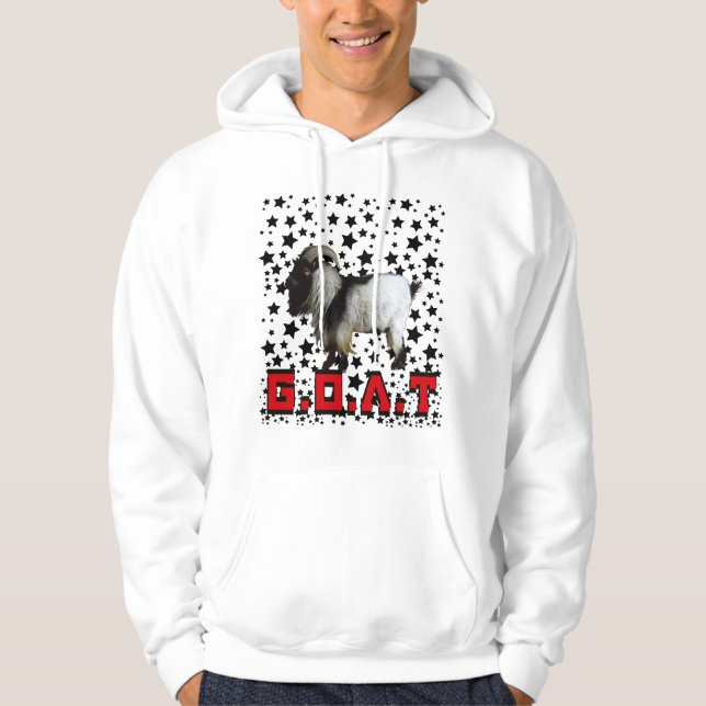MOLETOM O MELHOR DE TODO O TEMPO, GOAT RED HOODIE (Frente)
