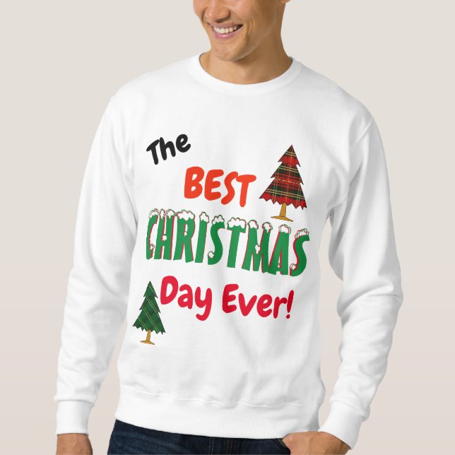 Moletom O Melhor NATAL de todos! Árvores (Frente)