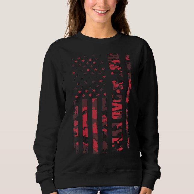 Moletom O Melhor Pai De Sempre Com A Bandeira Americana Vi (Frente)