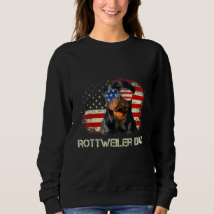 Moletom O melhor Pai Rottweiler da Mens na bandeira americ