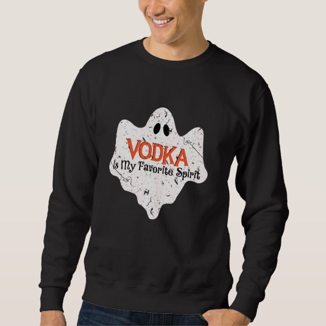 Moletom O Meu Espírito Favorito É O Fato De Vodka Hallowee (Frente)