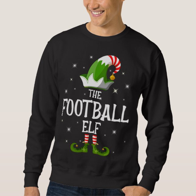 Moletom O Natal da Família Elf de Futebol (Frente)