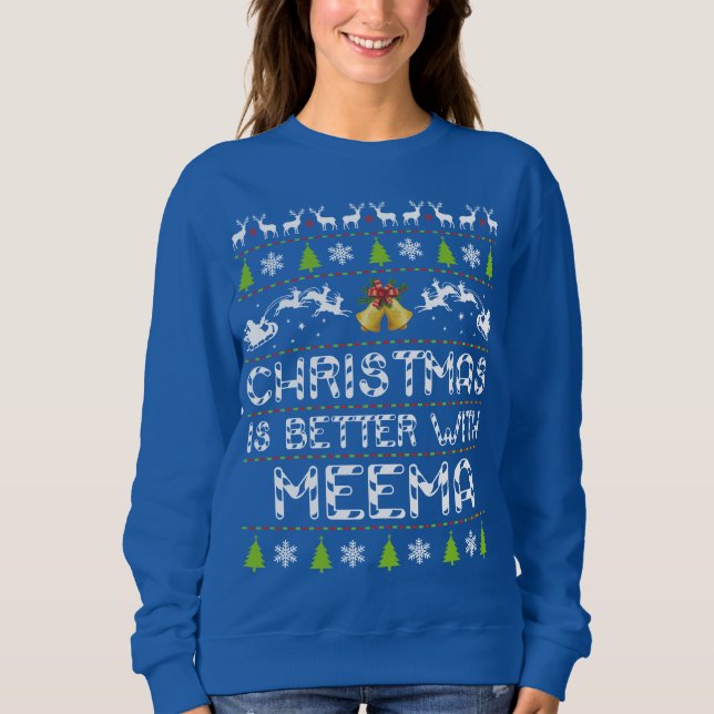 Moletom O Natal é melhor com Natal de Meema/ (Frente)