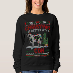 Moletom O Natal É Melhor Com Uma Vaca De Papai Noel Feia