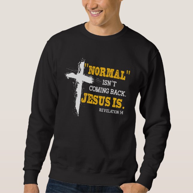 Moletom O Normal Não Está Voltando Mas Jesus É Apocalipse  (Frente)