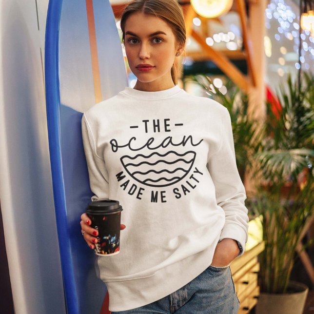 Moletom O Oceano Me Fez Salgado (The ocean made me salty women's sweatshirt)