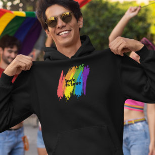 Moletom O Orgulho do Amor É O Amor LGBT Rainbow