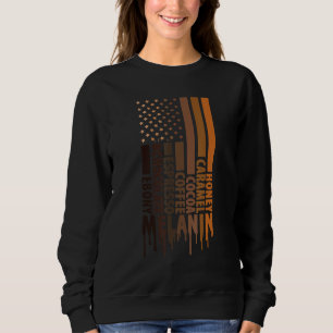 Moletom O Orgulho Negro Melanin America Sinaliza Black His