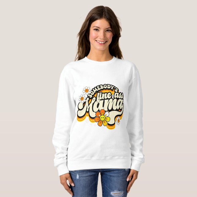 Moletom O ótimo retro da mamãe. (Frente Completa)