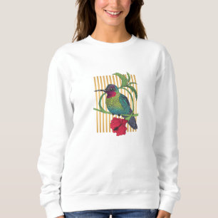 Moletom O ouro do pássaro de Colibri listra a camisola