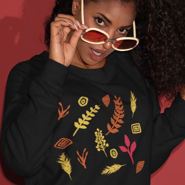 Moletom O outono deixa o design abstrato (Criador carregado)