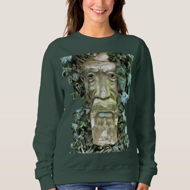 Moletom O Pagan Celtic Green Man Com Folhas De Ivy (Frente)