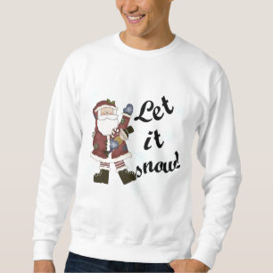 Moletom O papai noel deixou-o nevar t-shirt e presentes