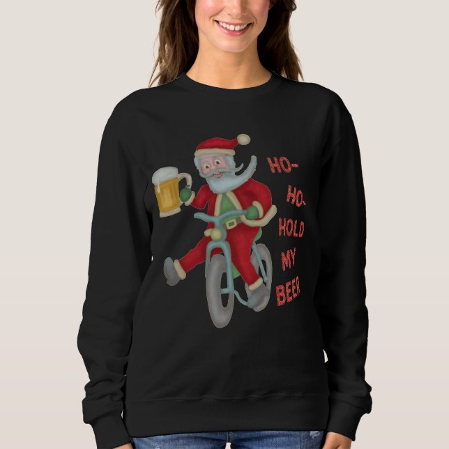 Moletom O papai noel engraçado guardara minha camisola (Frente)