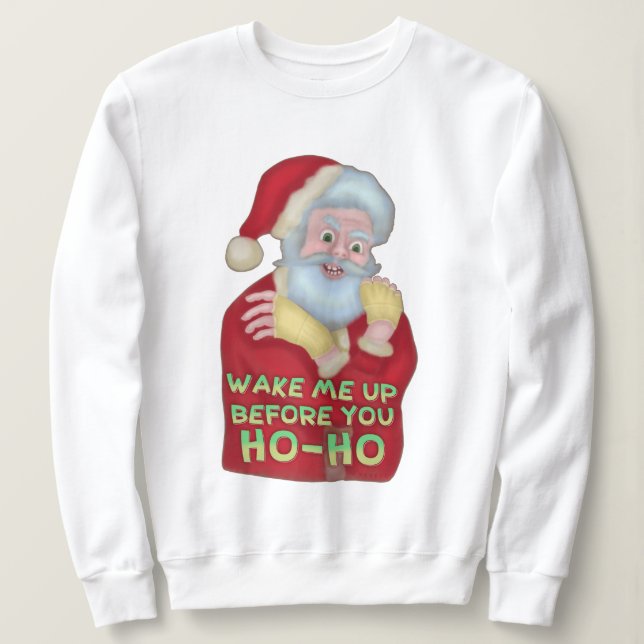 Moletom O papai noel feio engraçado da camisola | do Natal (Frente do Design)
