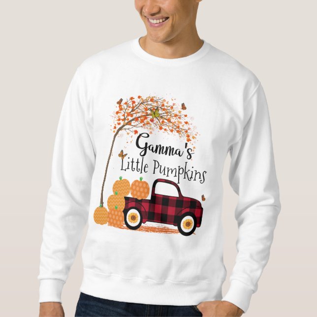Moletom O Pequeno Pumpkins Vermelho de Gama outono (Frente)