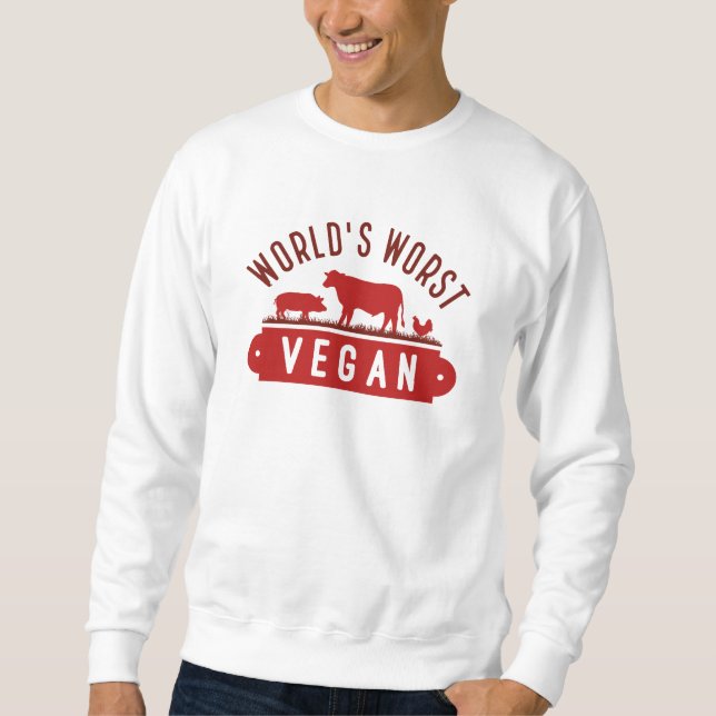 Moletom O pior Vegan do mundo (Frente)